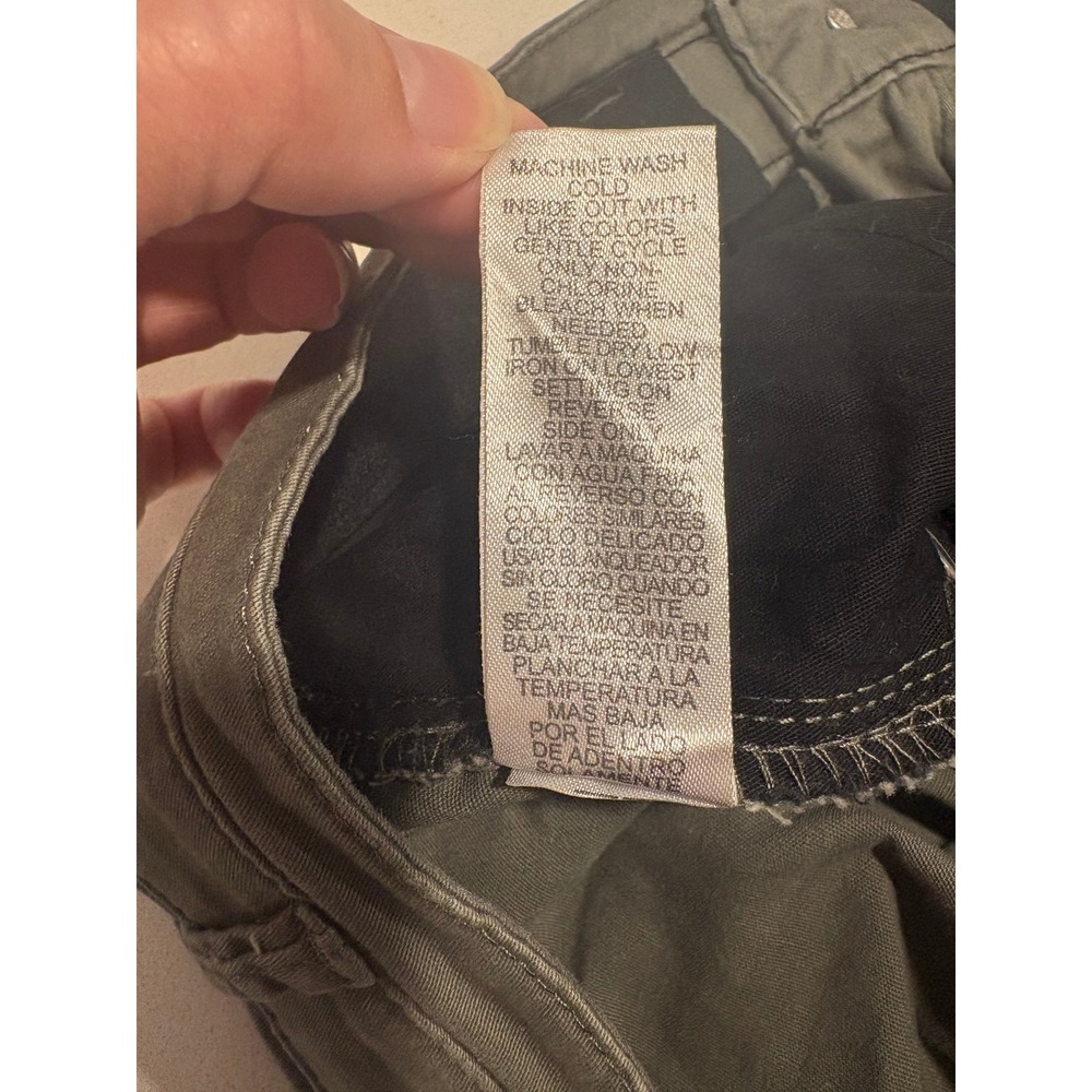 Democracy Ab Tech Pants Womens Sz 14 Olive Green High Rise Tapered Twill Chino - Picture 11 of 11